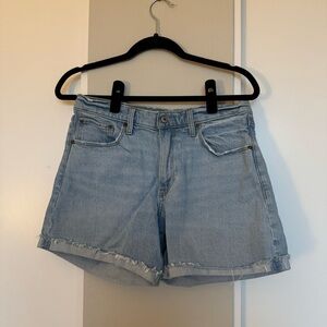 Abercrombie & Fitch Baggy Mid Rise Denim Shorts